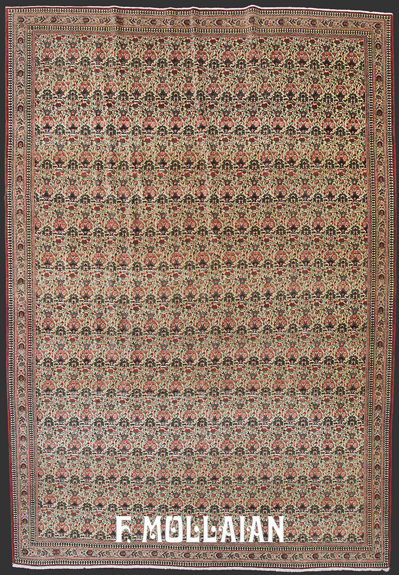 Semi-Antique Persian Tehran Part Silk Carpet n°:81400650